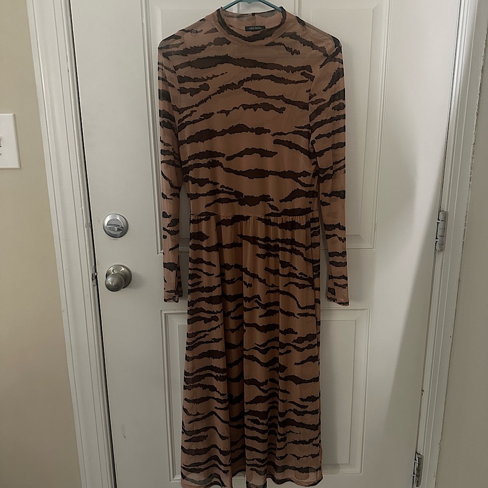 Zebra print dress, Size Large
